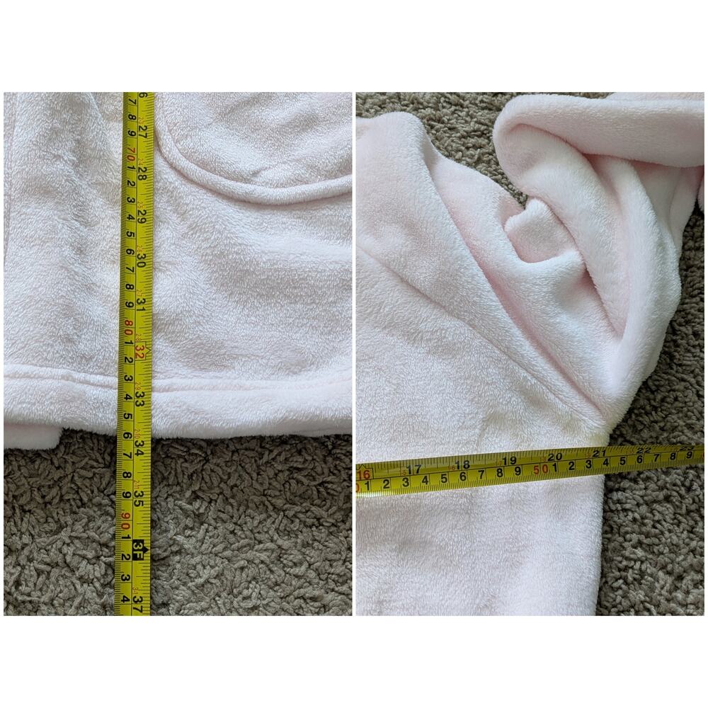 Victorias Secret Embroidered Logo Plush Fleece Robe S Baby Pink Barbie Coquette - Picture 6 of 9